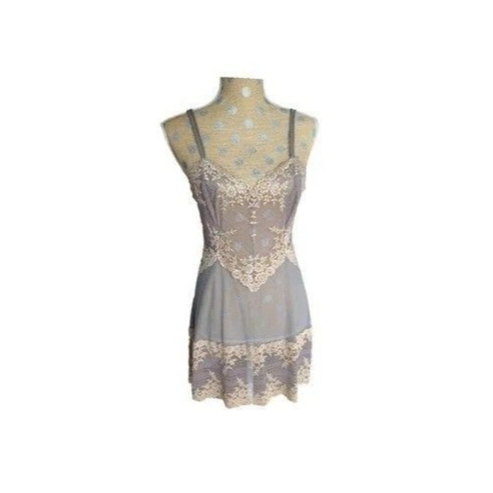 VtG Wacoal Slip Babydoll Dress Lace Sheer Coquette Forest Fairy Festival Indie
